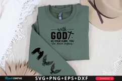 With God As Your Sleeve SVG, God SVG Design, Faith SVG Product Image 1