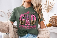 With God Breast Cancer Faith Ribbon Art PNG Product Image 2