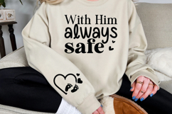 With Him always safe Sleeve SVG Product Image 3