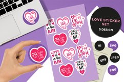 Valentine's Day and Wedding, Love Quotes Sticker Pack Product Image 1