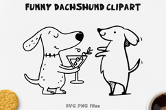 Funny Dachshund Cocktail SVG 2 Dog Designs Product Image 1