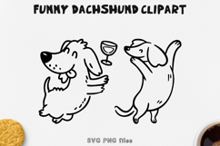 Dancing Dachshund Wine SVG 2 Dog Designs Product Image 1