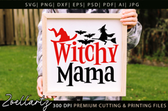 Witchy Mama SVG Spooky Halloween T-shirt Mug Pillow Design Product Image 6