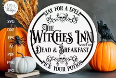 Witches Inn SVG For Halloween Door Hanger SVG Product Image 1
