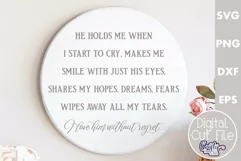 Farmhouse Love Round Sign Svg, I Love You Without Regret Product Image 1