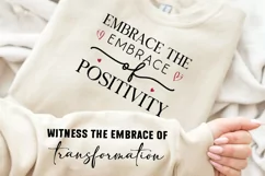 Embrace The Embrace Of Positivity SVG, Sleeve SVG Design Product Image 2