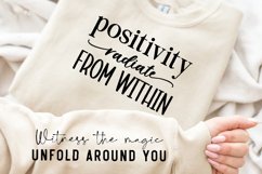 Radiate Positivity From Within SVG, Sleeve SVG Design Product Image 2