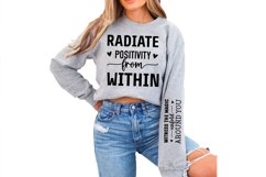 Radiate Positivity From Sleeve SVG, Positive SVG Design Product Image 3