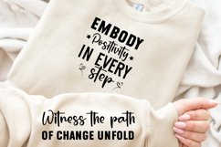 Embody Positivity In Every Sleeve SVG, Positive SVG Design Product Image 3