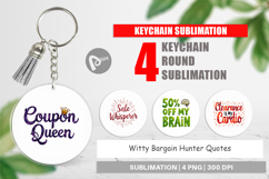 Witty Bargain Hunter Keychain Product Image 1