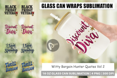 Witty Bargain Hunter Glass Can Product Image 1