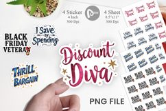 Witty Bargain Hunter Sticker Product Image 1