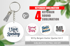 Witty Bargain Hunter Keychain Product Image 1