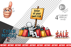 Witty Warning Signs and Icons Clipart Product Image 1