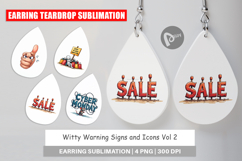 Witty Warning Signs and Icons Earring Product Image 1