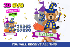 Wizard Bear Cake Topper 3D SVG Product Image 1