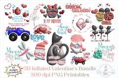 3D Inflated Valentine's Day Bundle - 300 dpi PNG Printables Product Image 1