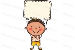 Happy childrens holding blank signs, banners or blank paper Product Image 8