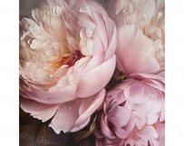 Oil paintings of peonies &amp; roses flower, impasto Product Image 6