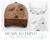 Choose Happiness Butterflies Baseball Cap Hat Burning Design Product Image 2