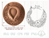 Peacock Hat Burning Design - For Pyrography Product Image 2