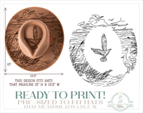 Seagulls on the Beach Hat Burning Design - Pyrography Product Image 2