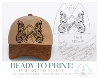 Survivor Butterfly Baseball Cap Hat Burning Product Image 2