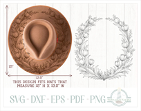 Tulips Hat Burning Design - For Pyrography Product Image 2