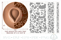 Cow Print Hat Burning Pyrography Design Product Image 1