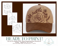 Roses Baseball Cap Hat Burning Design Product Image 3
