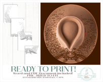 Sea Turtle in the Ocean Hat Burning Design - For Pyrography Product Image 3