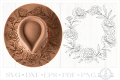 January Flower of the Month Carnations Hat Burning Design Product Image 1