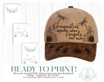 Dragonflies Appear Baseball Cap Hat Burning Design Product Image 3