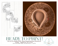 Flowers and Leaves Hat Burning Design - For Pyrography Product Image 7