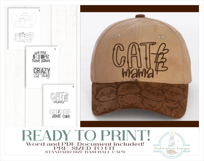 Cat Mama Baseball Cap Hat Burning Design Product Image 3