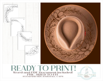 Magnolia Hat Burning Design - For Pyrography Product Image 3