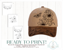 Choose Happiness Butterflies Baseball Cap Hat Burning Design Product Image 3