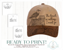 The Beach Is Calling Baseball Cap Hat Burning Design Product Image 3