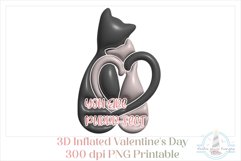 3D Inflated Cats You Are Purfect Valentine's Day 300 dpi PNG Product Image 1