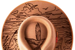 Seagulls on the Beach Hat Burning Design - Pyrography Product Image 4