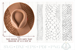 Snake Skin Hat Burning Pyrography Design Product Image 1