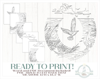 Seagulls on the Beach Hat Burning Design - Pyrography Product Image 3