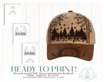 Happy Camper Quote Baseball Cap Hat Burning Product Image 3