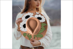 Daisies Hat Burning Design - Pyrography Product Image 2