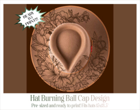 Peonies Hat Burning Design For Pyrography Product Image 4