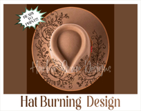 Roses Hat Burning Design - For Pyrography Product Image 2