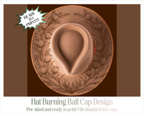 Tulips Hat Burning Design - For Pyrography Product Image 4