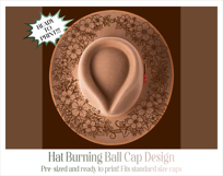 Ivy and Flowers Hat Burning Design - For Pyrography Product Image 4