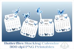 2025 Butterflies Calendar Desktop PNG, Print Then Cut files Product Image 2