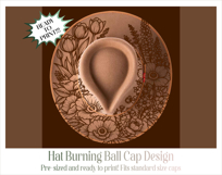Spring Flowers Hat Burning Design Product Image 5
